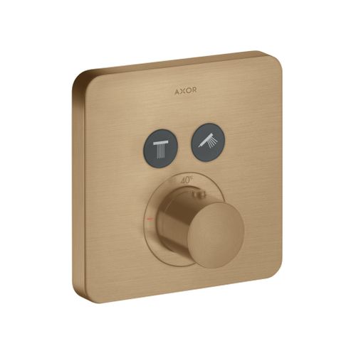 AXOR-HG-AXOR-ShowerSolutions-Thermostat-Unterputz-softsquare-fuer-2-Verbraucher-Brushed-Bronze-36707140 gallery number 1